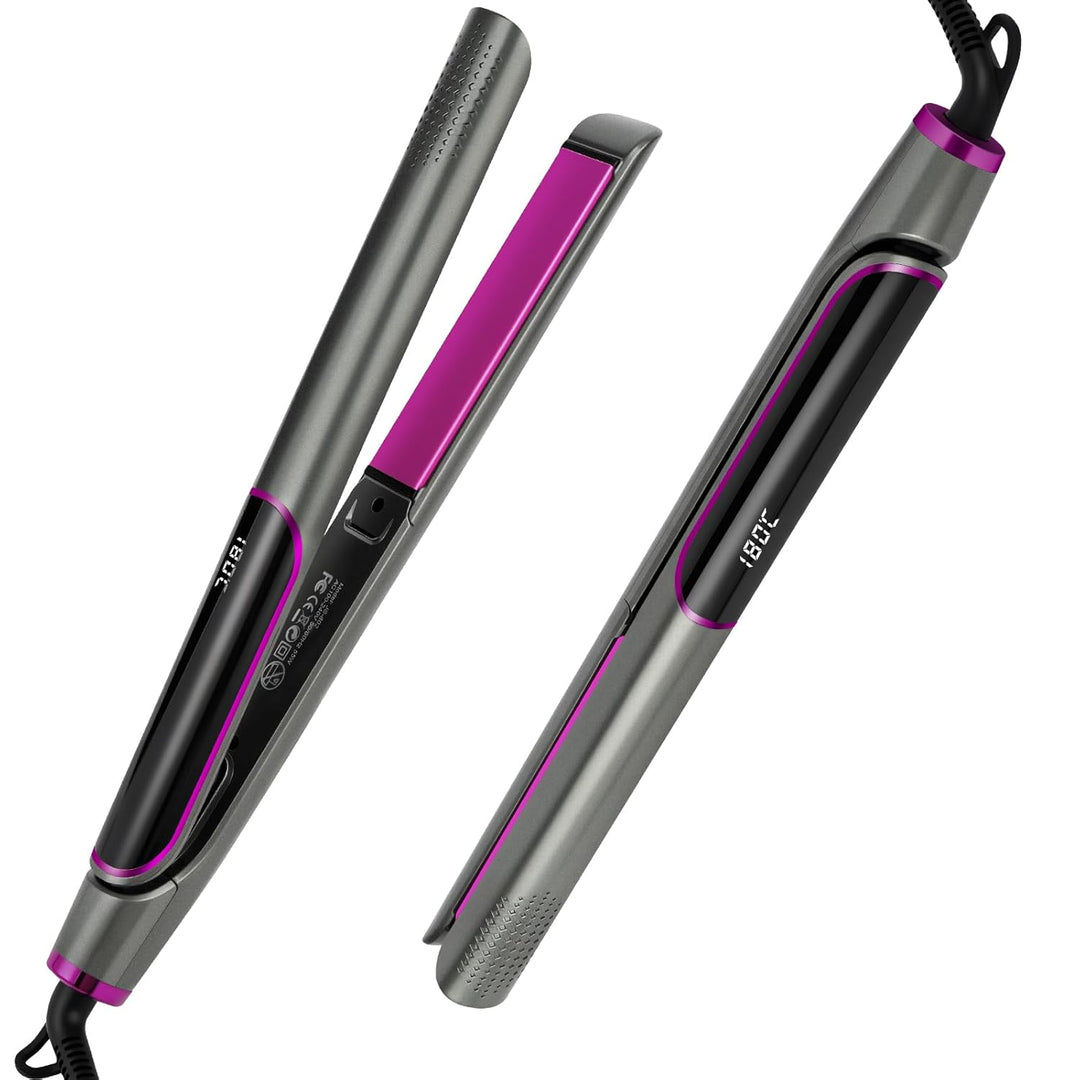 LOPHE Glätteisen, 2 in 1 Haarglätter Locken und Glätten, Glatteiseisen Hair Straightener, Anti-Frizz