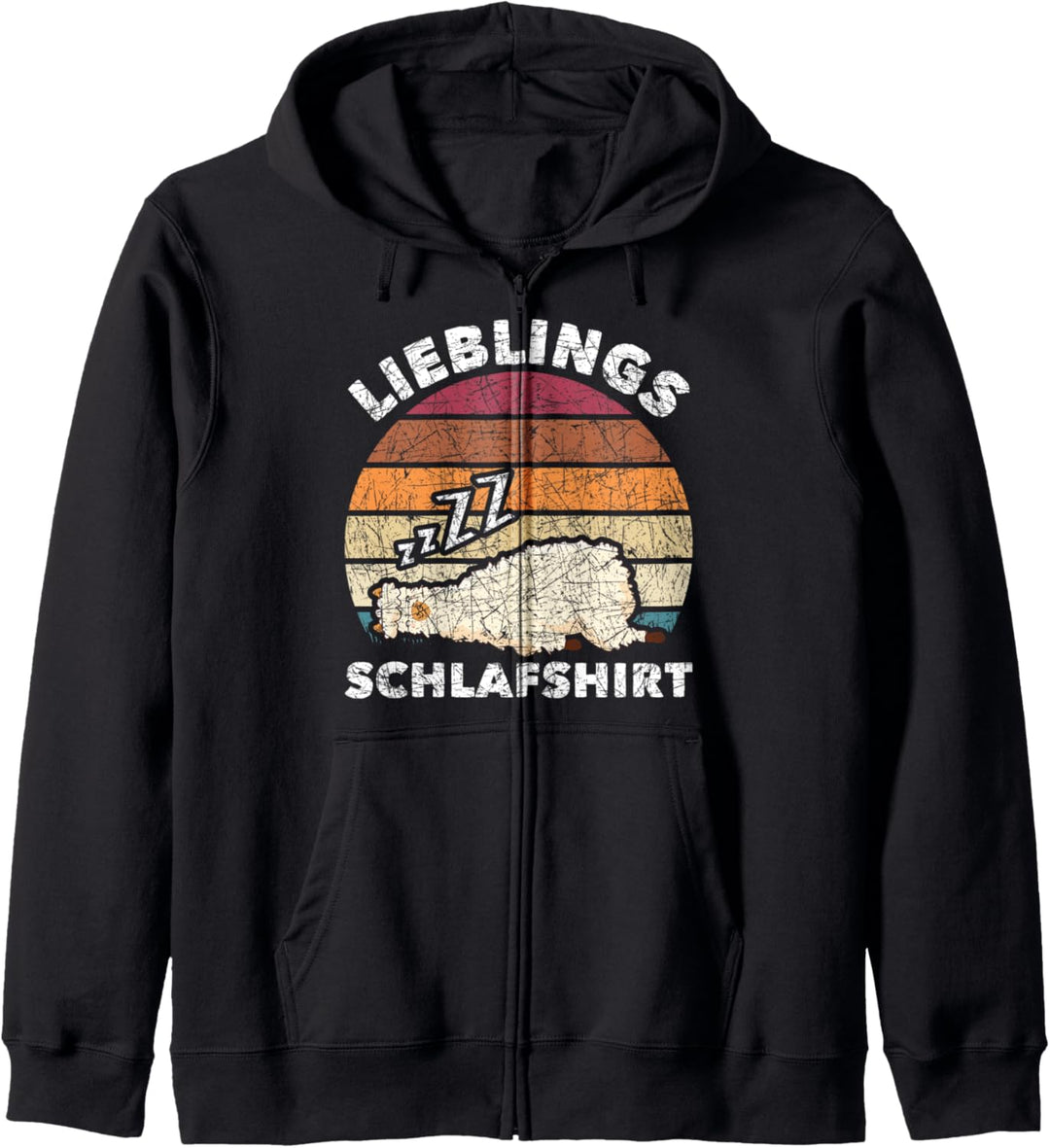 Schlafendes Alpaka Langschläfer Lama Lieblings Schlafshirt Kapuzenjacke