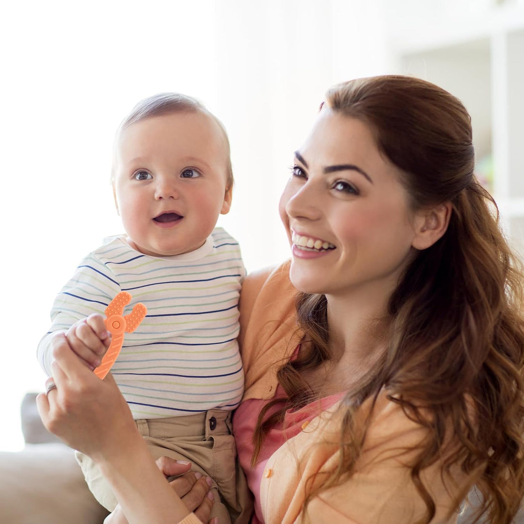 Beissring für Babys,Beissring Baby 4 Stück - BPA-freies Silikon Kühlender Beissspielzeug für 3-12 Mo