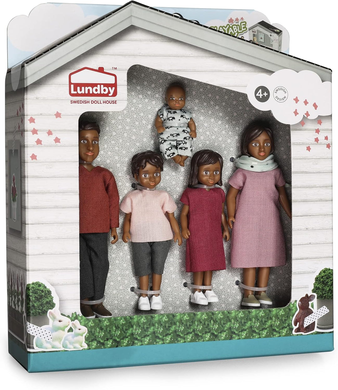 Lundby Puppenhaus Puppen für Familie - Puppenfamilie Nikki - Biegepuppen - Zubehör - Figuren - Masss