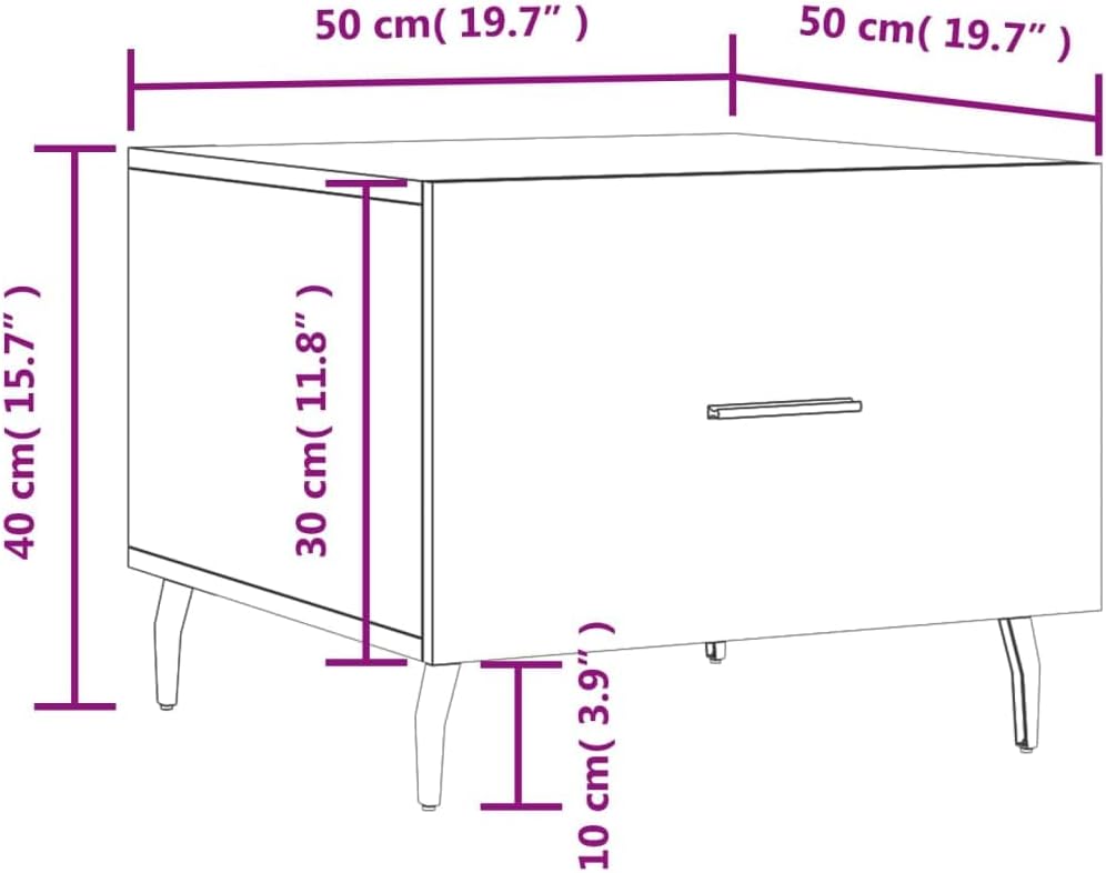vidaXL Couchtisch 2 STK., Sofatisch für Wohnzimmer, Wohnzimmertisch mit viel Stauraum, Beistelltisch