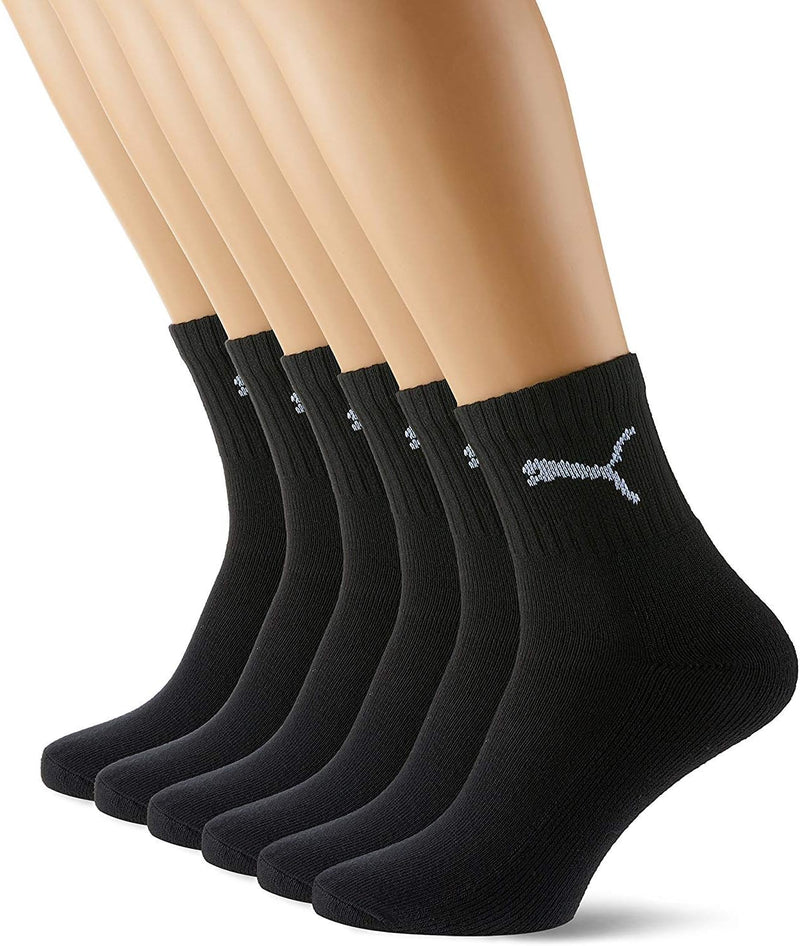 PUMA Herren Short Crew Socks Sportsocken mit Frotteesohle 6er Pack Sportsocken (6er Pack) 39-42 Schw