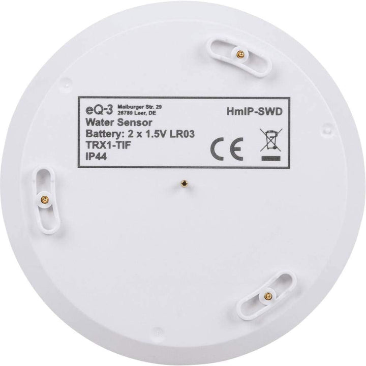 Homematic IP Smart Home Wassersensor, zuverlässige Alarmierung aufs Smartphone bei Feuchtigkeit und
