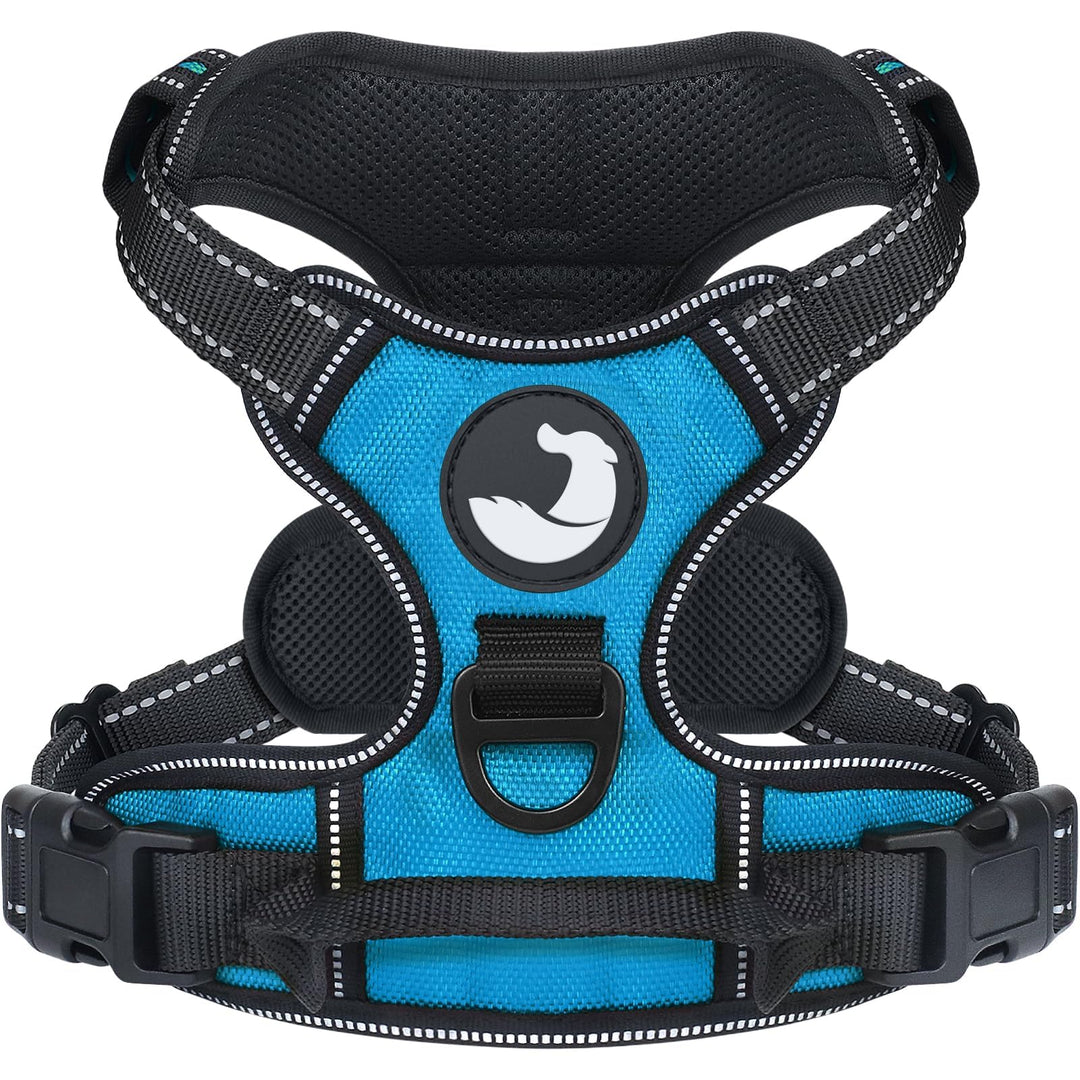 Joytale Anti-Zug Hundegeschirr für grosse Hunde, Blau, L | Perfekter Sitz, gepolstert &amp; reflektieren