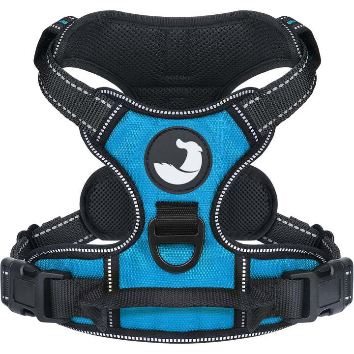 Joytale Anti-Zug Hundegeschirr für grosse Hunde, Blau, L | Perfekter Sitz, gepolstert &amp; reflektieren