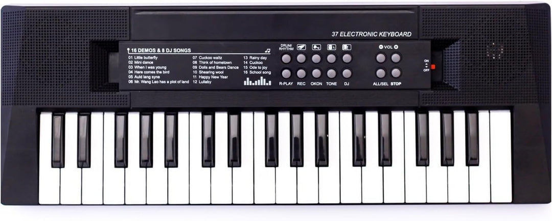 E-Piano, wiederaufladbare 37-Tasten-Klaviertastatur, Mikrofonaufnahmefunktion, Musikinstrumentenspie