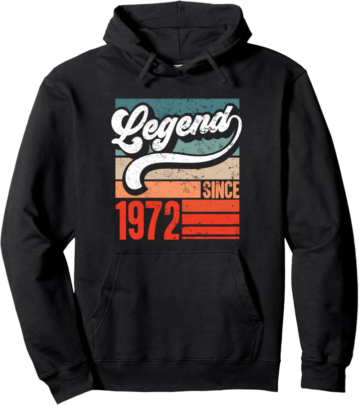 49. Geburtstag Vintage 1972 49 Jahre alt für Damen Herren Retro Pullover Hoodie