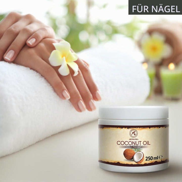 Kokosöl 250ml - Cocos Nucifera - Indonesien - Kaltgepresst - Rein &amp; Natürlich - Kokosnussöl - Unraff