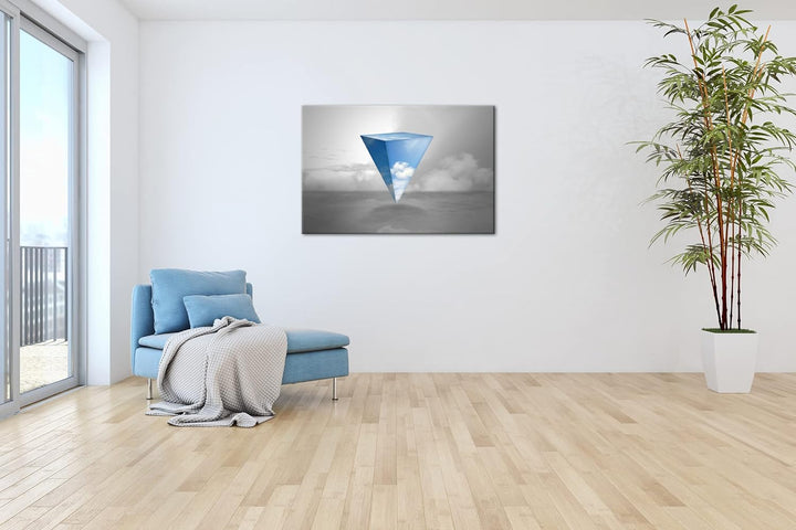 deyoli Himmliche Pyramide Format: 80x60 als Leinwandbild, Motiv fertig gerahmt auf Echtholzrahmen, H