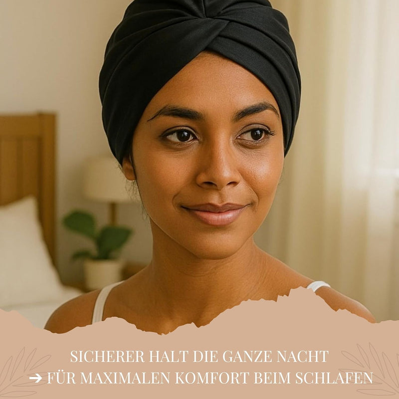 Flortree Seidenhaube zum Schlafen - Schützt Haare vor Bruch & Spliss | Behält Lockenform, spart Zeit