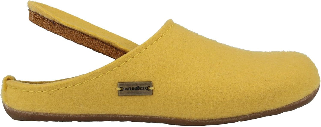 HAFLINGER Everest Fundus Filzpantoffeln im schlichten Design 40 EU Leuchtgelb, 40 EU Leuchtgelb