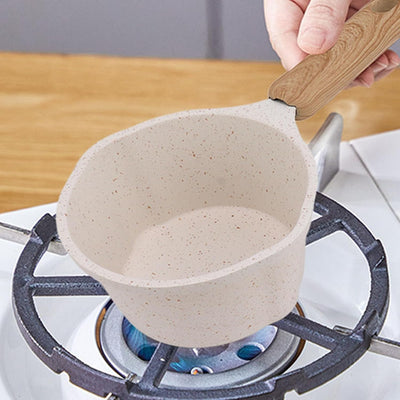 Sossentopf, 10 Cm Grosser Milchtopf mit Ausgiesslippe, Kleiner Weisser Sossentopf aus Edelstahl Zum