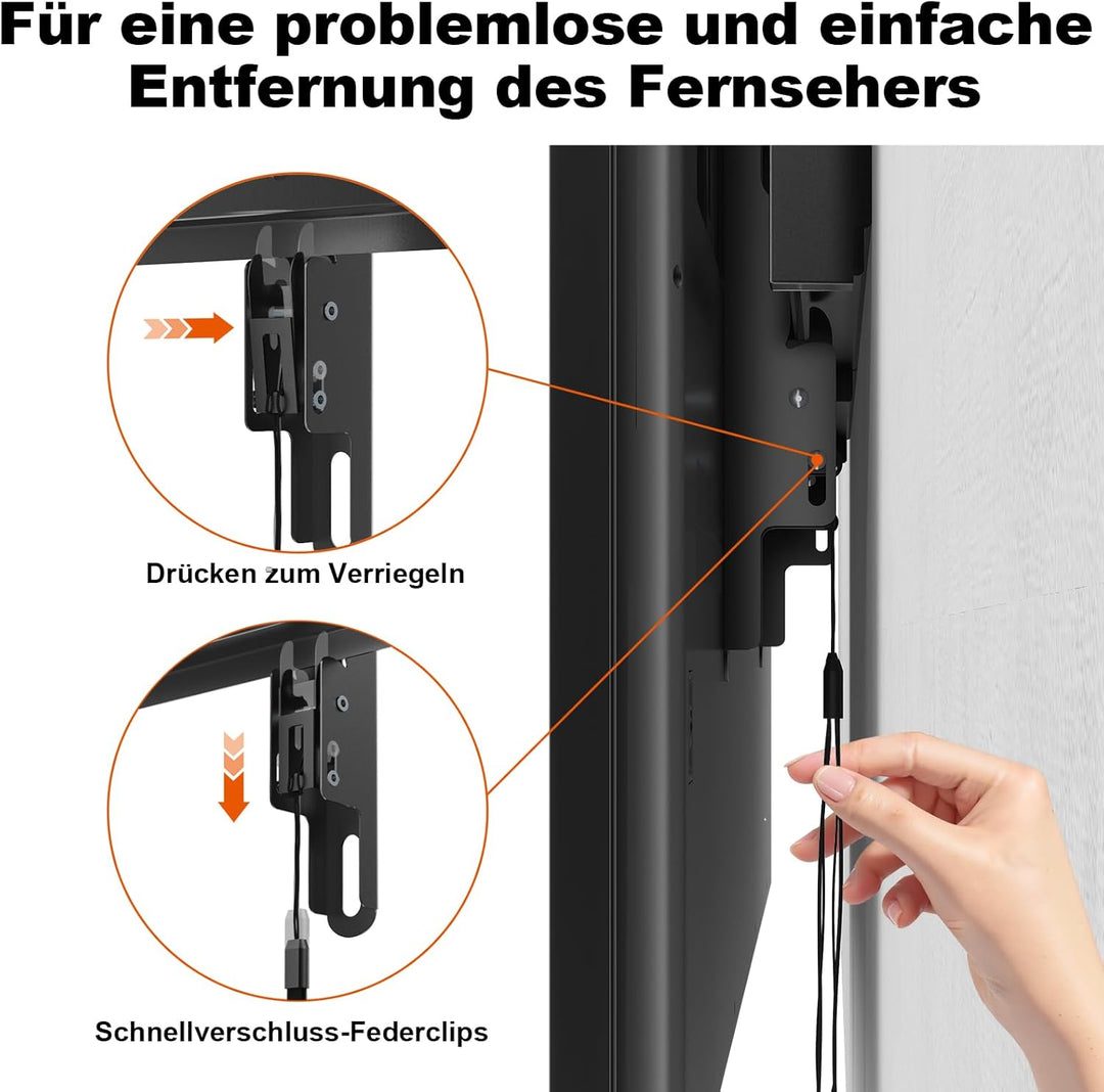 Universal TV-Wandhalterung 43-95 Zoll Feste - Flache TV Halterung bis 75kg, VESA 800x400 kompatibel,