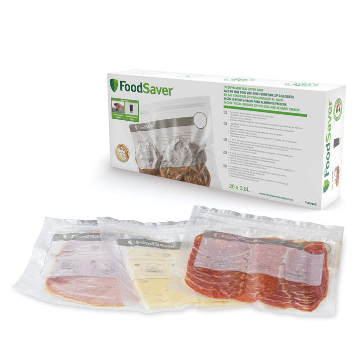 FoodSaver, wiederverwendbare Vakuumbeutel mit Zippverschluss | für FoodSaver Lebensmittel-Vakuumiere