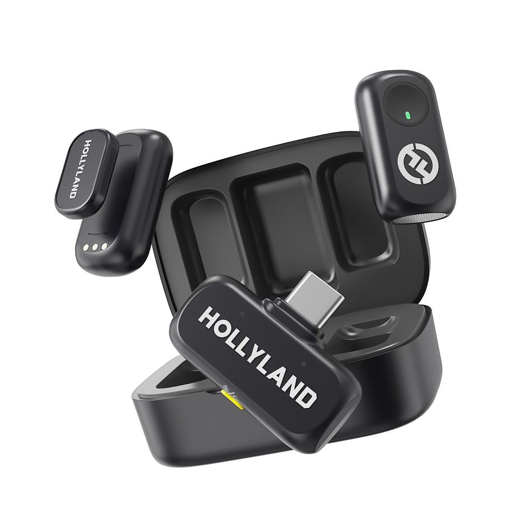 Hollyland Lark A1 Duo Wireless Mikrofon mit USB-C RX und Ladecase