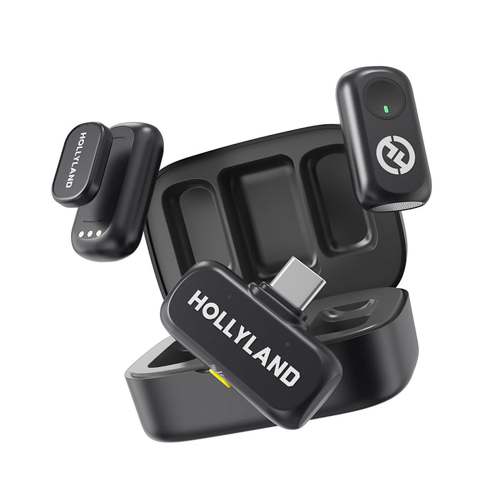 Hollyland Lark A1 Duo Wireless Mikrofon mit USB-C RX und Ladecase