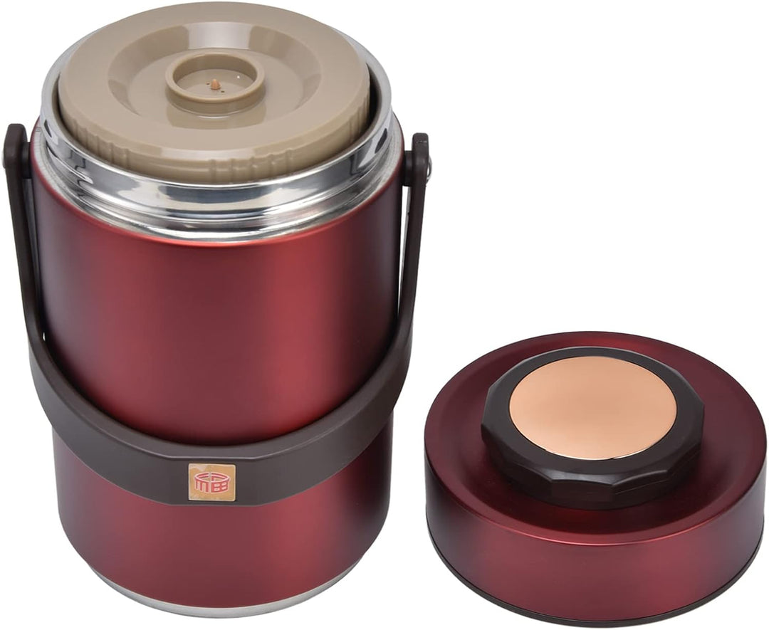 2.3L Edelstahl Isolierbare Lunchbox 3 Schichten Vakuum Isolierter Lebensmittelbehälter Auslaufsicher