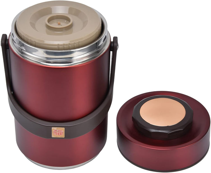 2.3L Edelstahl Isolierbare Lunchbox 3 Schichten Vakuum Isolierter Lebensmittelbehälter Auslaufsicher