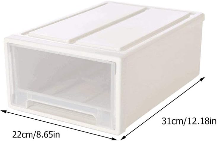 Cabilock Schuhaufbewahrungsbox Stapelbare aus Kunststoff Durchsichtige Weiss mit Grosser Kapazität u