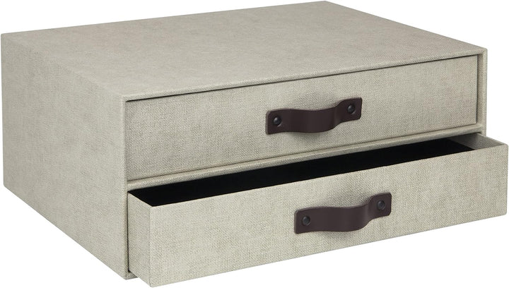 Bigso Box of Sweden BIRGER Schubladenbox für Dokumente und Bürobedarf – Schreibtisch Organizer mit 2