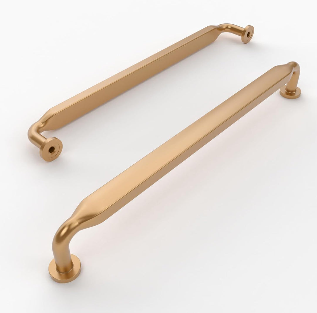 Amerdeco 10 Stück Möbelgriffe Champagner Bronze, 192mm Lochabstand, Zinklegierung Schubladengriffe &amp;