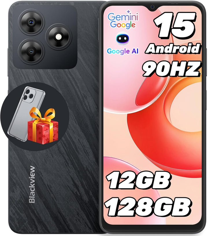 Blackview Wave 8 Handy Ohne vertrag Android 14, 12GB+128GB/2TB TF, 90Hz 6.56", 5000mAh Smartphone oh