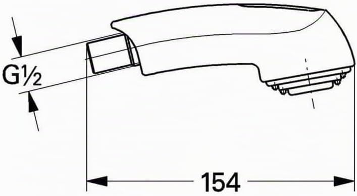 GROHE Spülbrause (Original Ersatzteil, Langlebig, Robust, Herstellergarantie: 5 Jahre), Chrom / Fehg