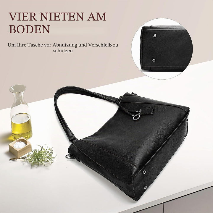 Long Keeper Handtasche Damen Gross - Tote Bag Shopper Damen Leder Umhängetasche Damen Schultertasche