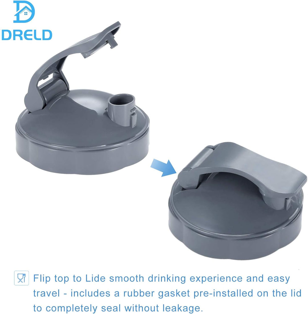 DRELD 2 Set Ersatzbecher 24 OZ für Nutribullet Entsafter mit Flip Top to-Go Deckel, 2 Stück 24 OZ En