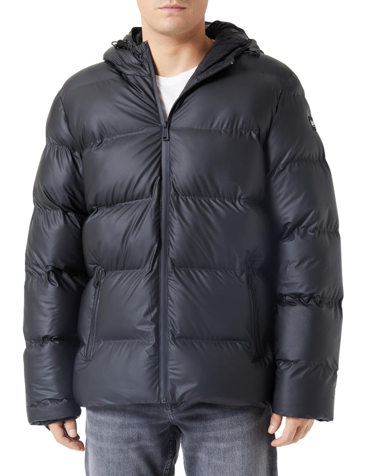 Schott NYC Herren Illinois Daunenjacke XXL Schwarz, XXL Schwarz