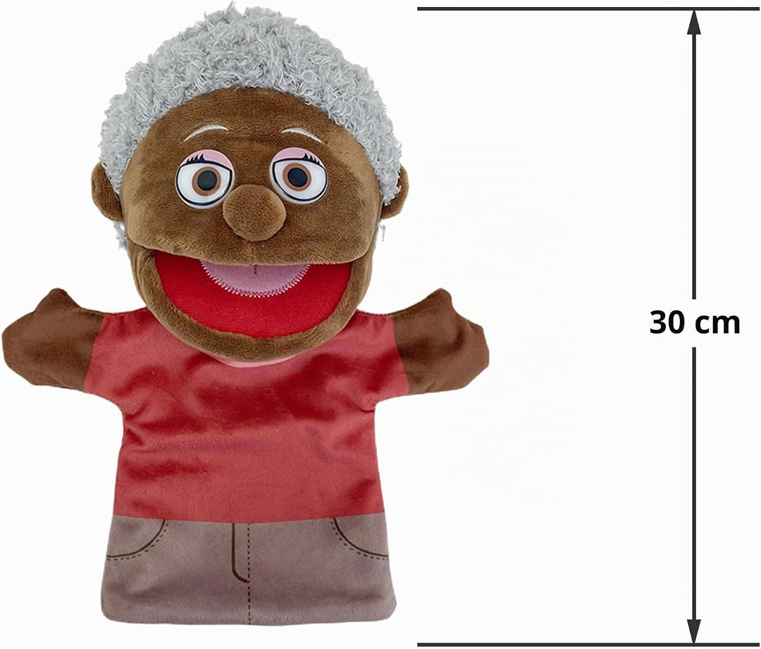 LOMTRATS Familie Handpuppen für Kinder, beinhaltet Opa, Oma, Papa, Mama, Tochter, Sohn mit beweglich
