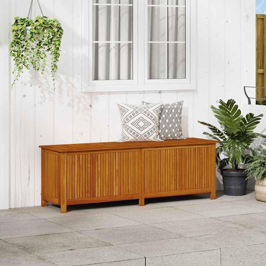 vidaXL Akazienholz Massiv Garten Aufbewahrungsbox Auflagenbox Kissenbox Gartenbox Gartentruhe Kissen