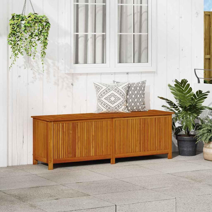 vidaXL Akazienholz Massiv Garten Aufbewahrungsbox Auflagenbox Kissenbox Gartenbox Gartentruhe Kissen