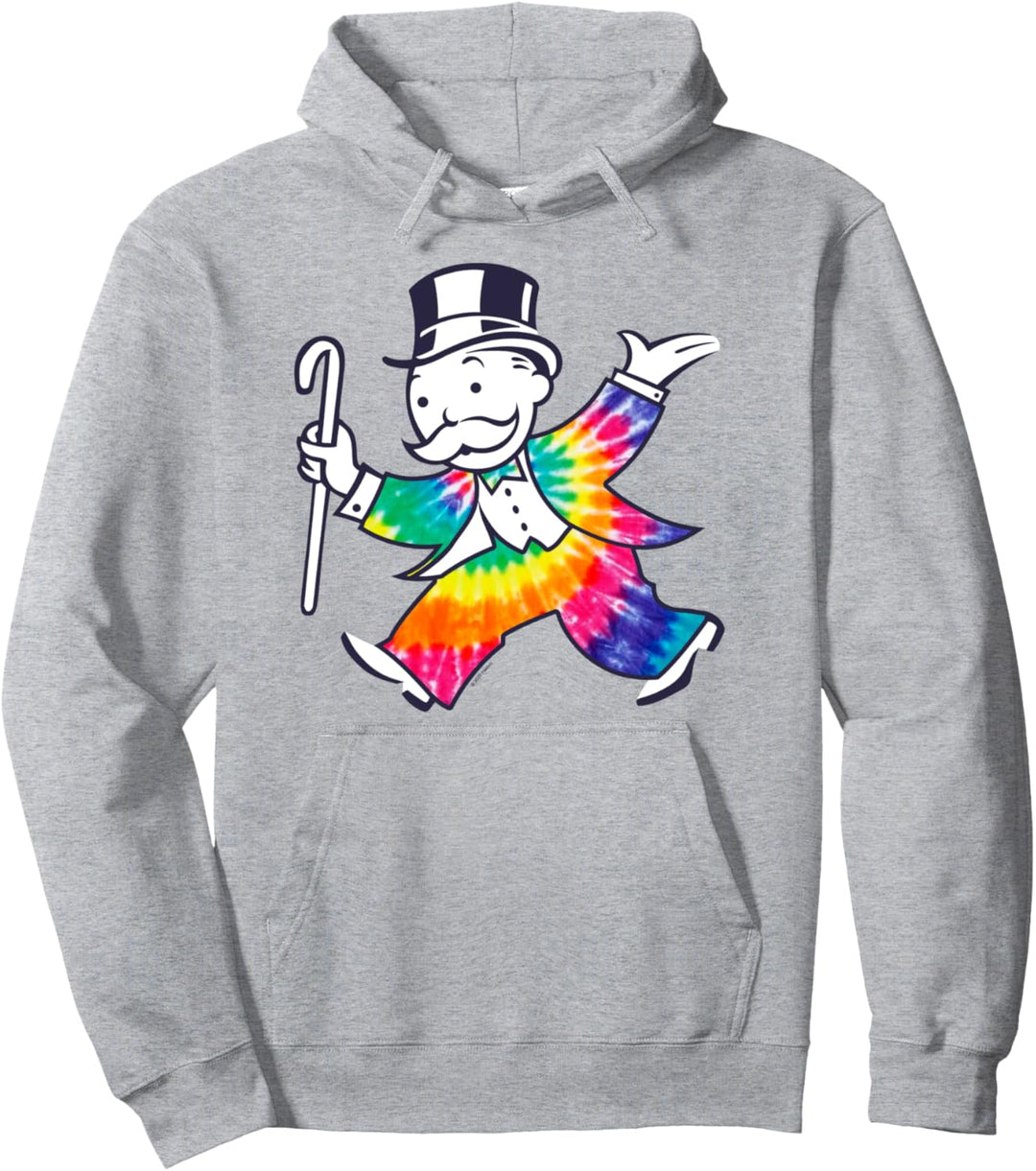 Monopoly 85 Years Rich Uncle Pennybags Tie Dye Suit Pullover Hoodie