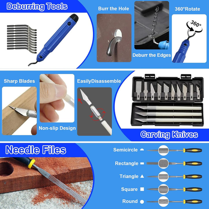 YOTINO 82 PCS 3D Drucker Zubehör, 3D Druck Werkzeug Tool Kit, mit Pinzetten, Zangen, Schnitzmesser,