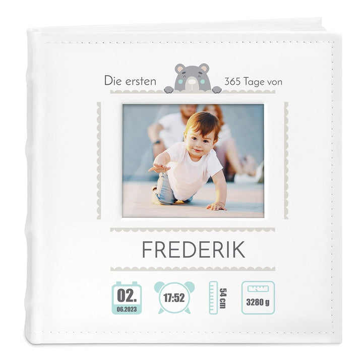 Maverton Einsteckalbum + mit Aufdruck - für 200 Fotos 10x15-100 weisse Seiten - Weihnachtsgeschenke