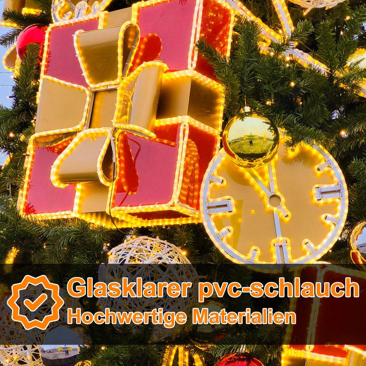 Lospitch 10m LED Lichtschlauch Innen und Aussen, 240 LED Schlauch IP20 Lichterschlauch, Schwarz Cont