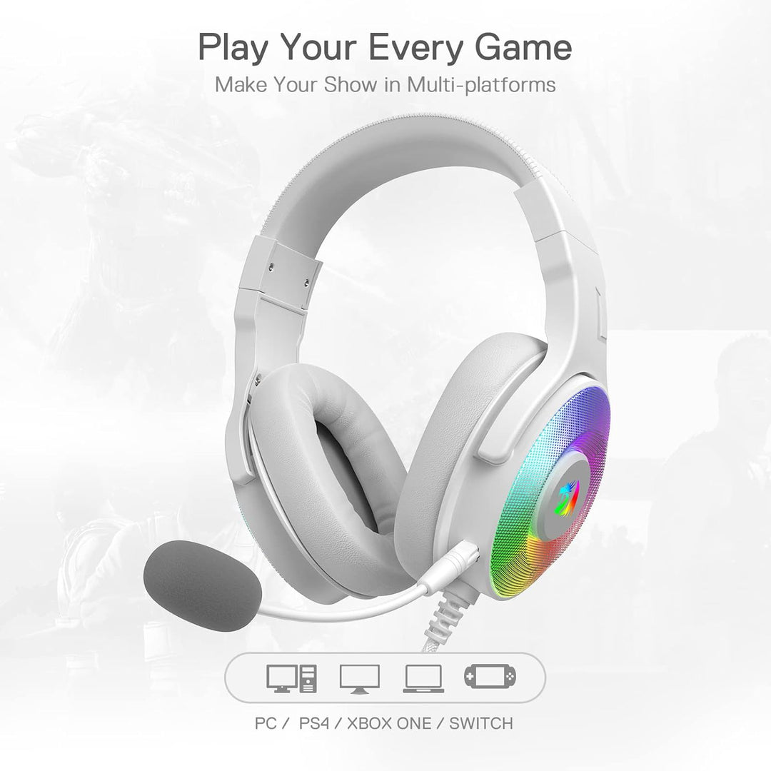 Redragon H350 RGB kabelgebundenes Gaming-Kopfhörer, dynamische RGB-Hintergrundbeleuchtung - Stereo-S