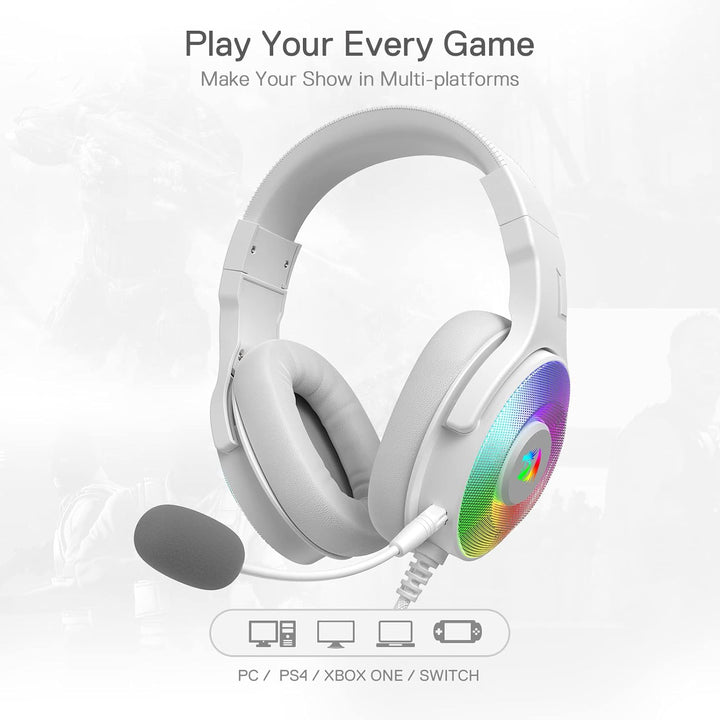 Redragon H350 RGB kabelgebundenes Gaming-Kopfhörer, dynamische RGB-Hintergrundbeleuchtung - Stereo-S