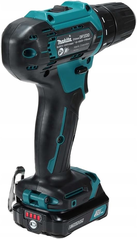 Makita 12V Schraubendreher DF333DWY mit variabler Geschwindigkeit und ergonomischem Design