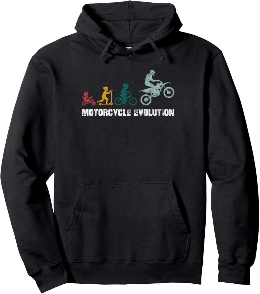 Motorrad Evolution Motocross Biker Geschenk Vintage Pullover Hoodie