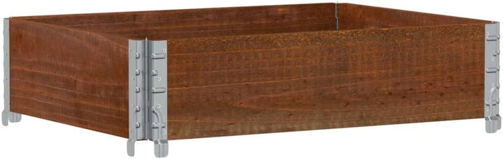vidaXL Paletten Aufsatzrahmen, Palettenrahmen Hochbeet, Holzrahmen Stapelbar Faltbar, Stapelrahmen G