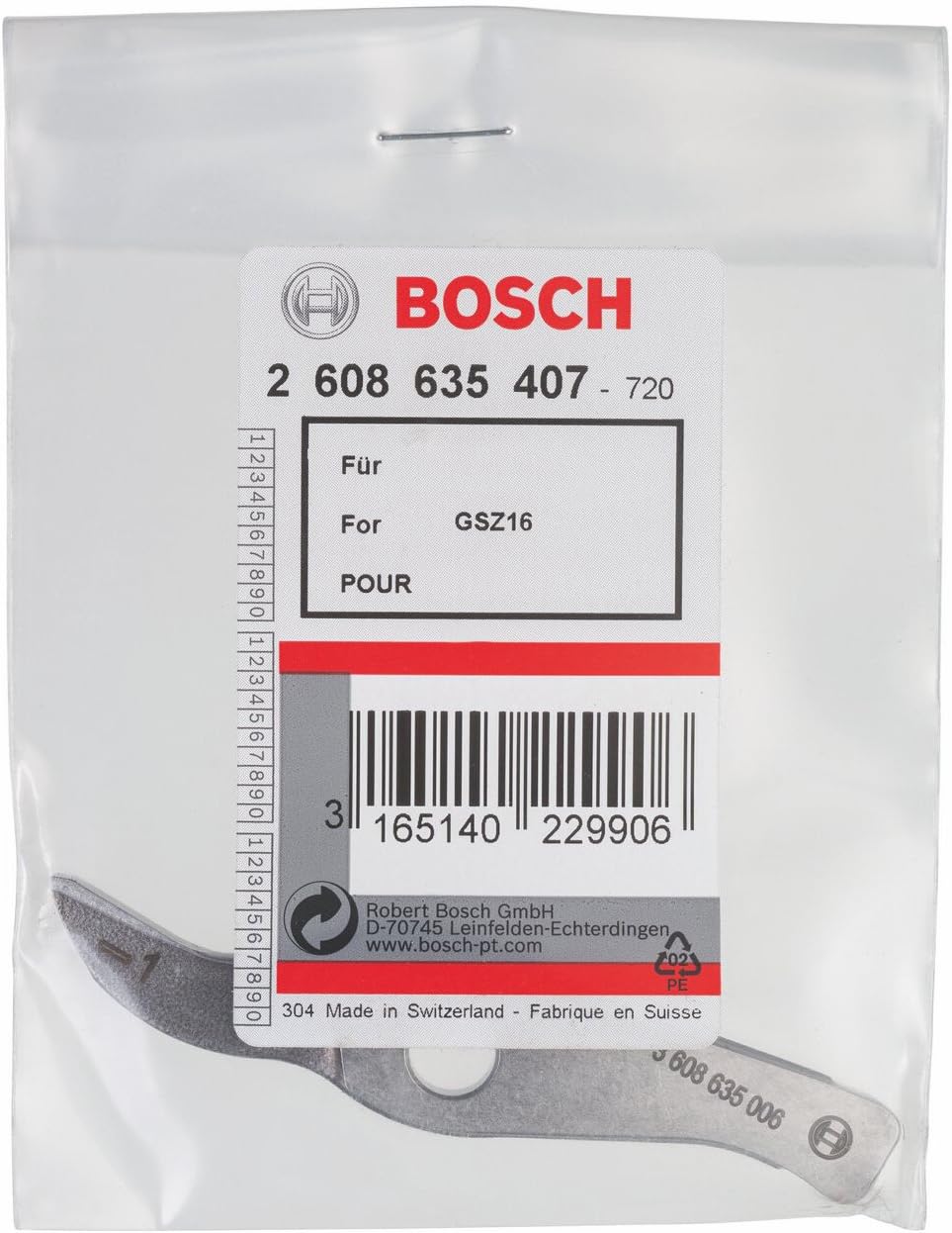 Bosch Professional 2608635407 GSZ Schneidmesser gerade bis 1,0 mm