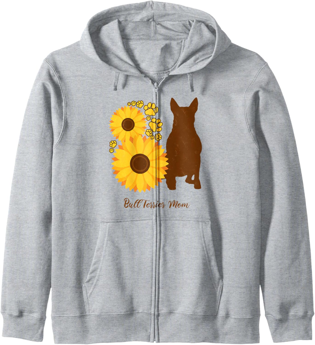 Sonnenblume Hund Mama - Bullterrier Kapuzenjacke