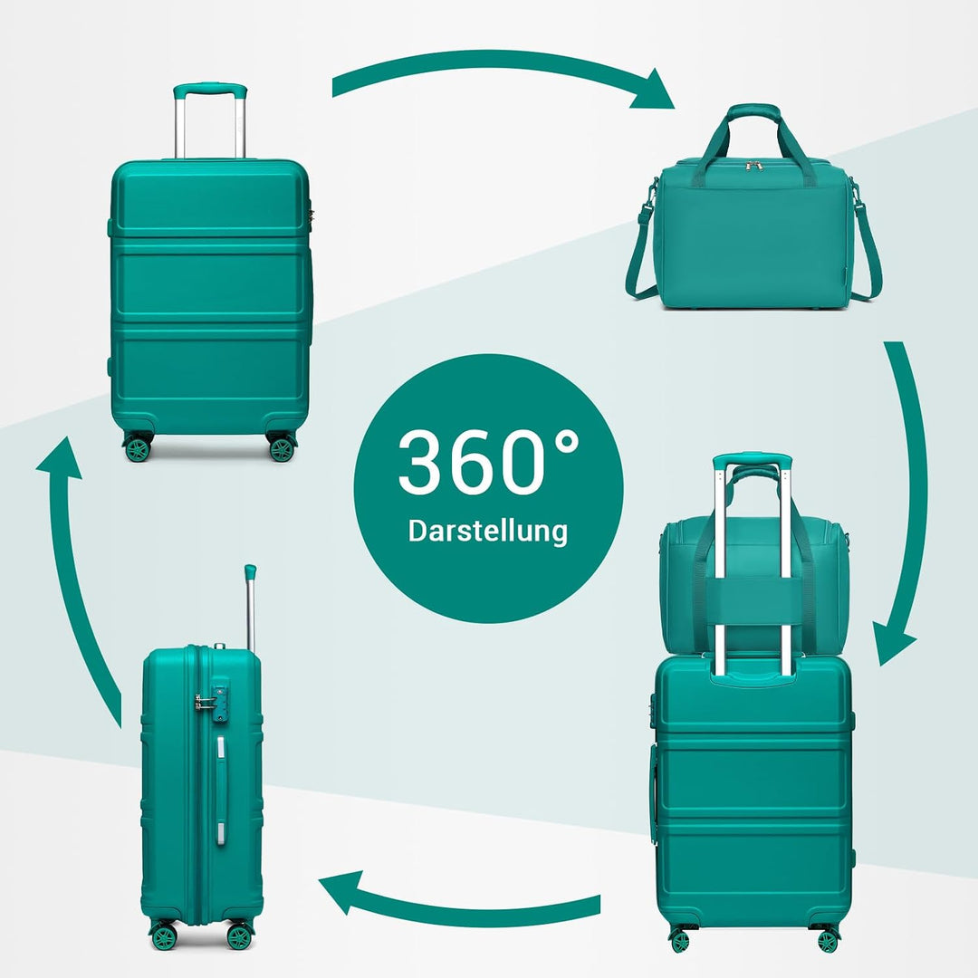 KONO Gross Reisekoffer Rollkoffer Set Gepäcksets 2 Teilig, 74cm Gross Trolley Koffer mit Ryanair Rei