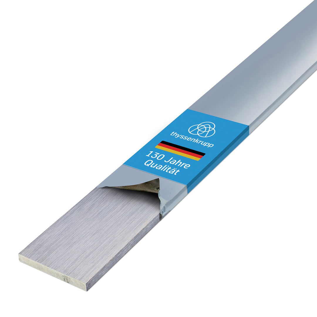 thyssenkrupp Flachprofil Edelstahl geschliffen K240 – Flachstahl Flachstange Flachmaterial – 1.4301