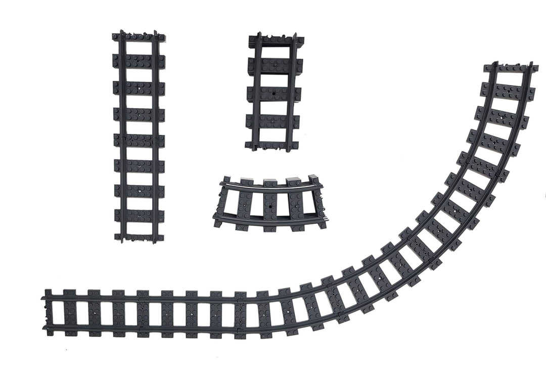 8x Gerade Schienen + 8x Gebogene Kurvenschienen Gleise - Lego Gerade Schienen und Gebogene Gleise, C