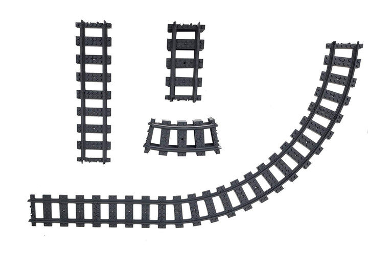 8x Gerade Schienen + 8x Gebogene Kurvenschienen Gleise - Lego Gerade Schienen und Gebogene Gleise, C
