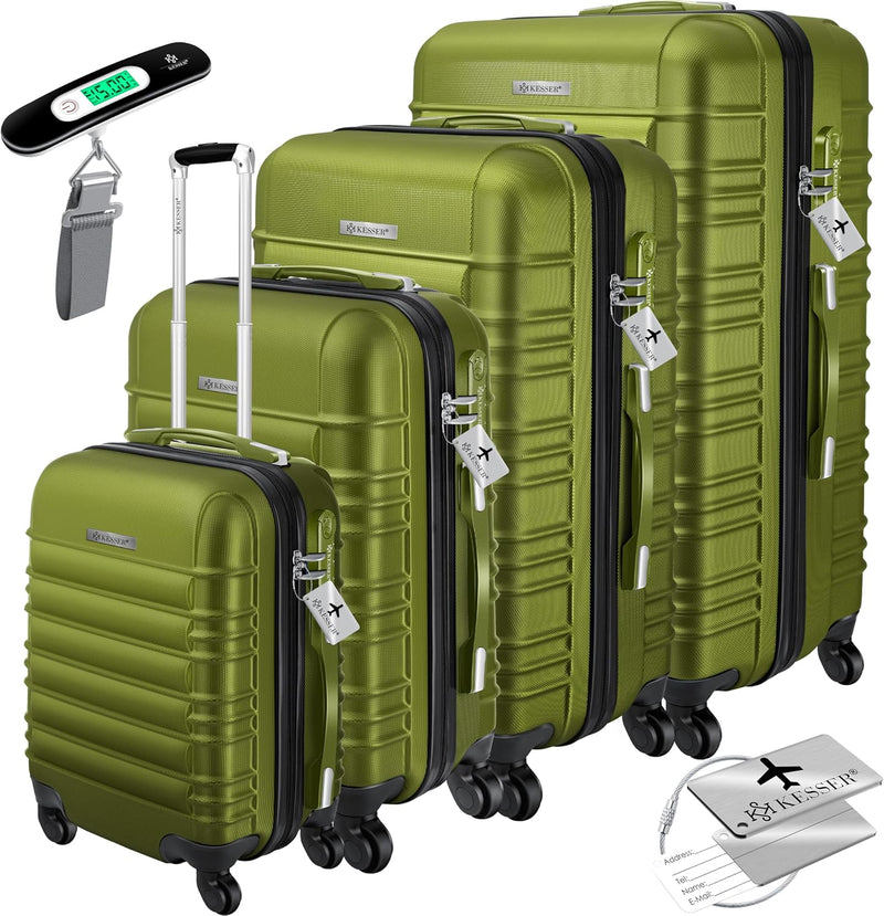 KESSER® 4tlg. Hartschalenkofferset Hard Shell Basic Hartschalenkoffer Trolley Koffer Reisekoffer Rei