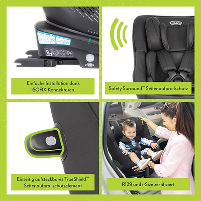 Graco Turn2Me™ i-Size R129, 360° drehbarer Reboarder mit ISOFIX, Autositz für Kinder von 0-4 Jahre (